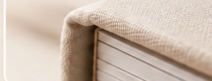 Handcrafted wedding album binding and finish