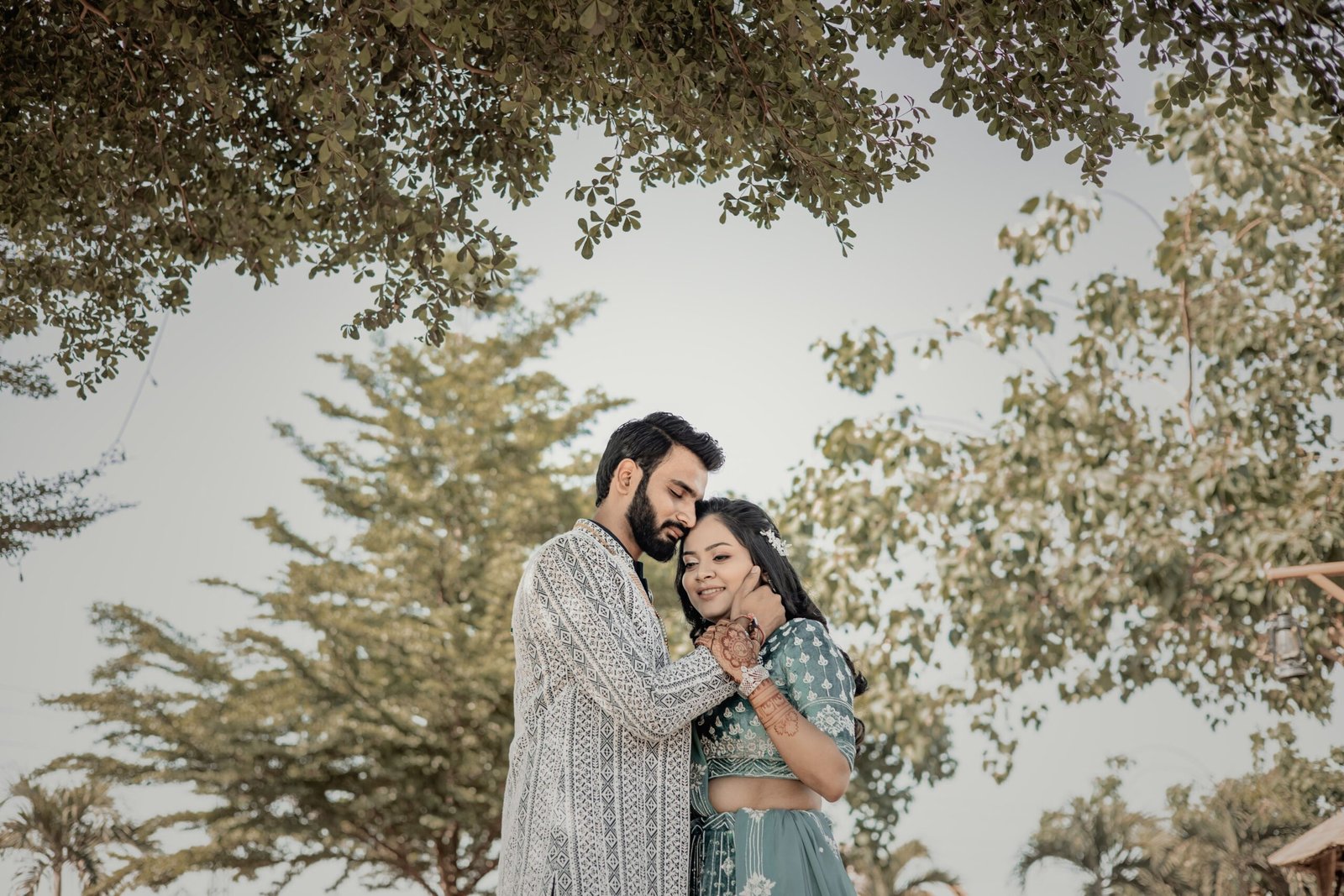 Wedding couple featured in a premium album