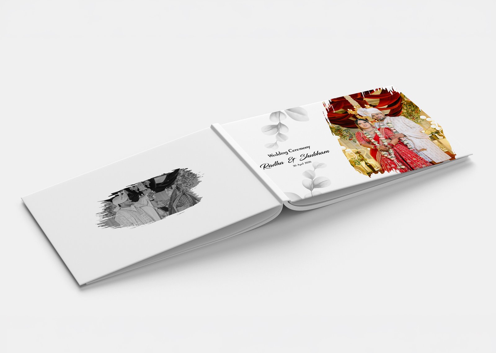 Handcrafted wedding album binding and finish