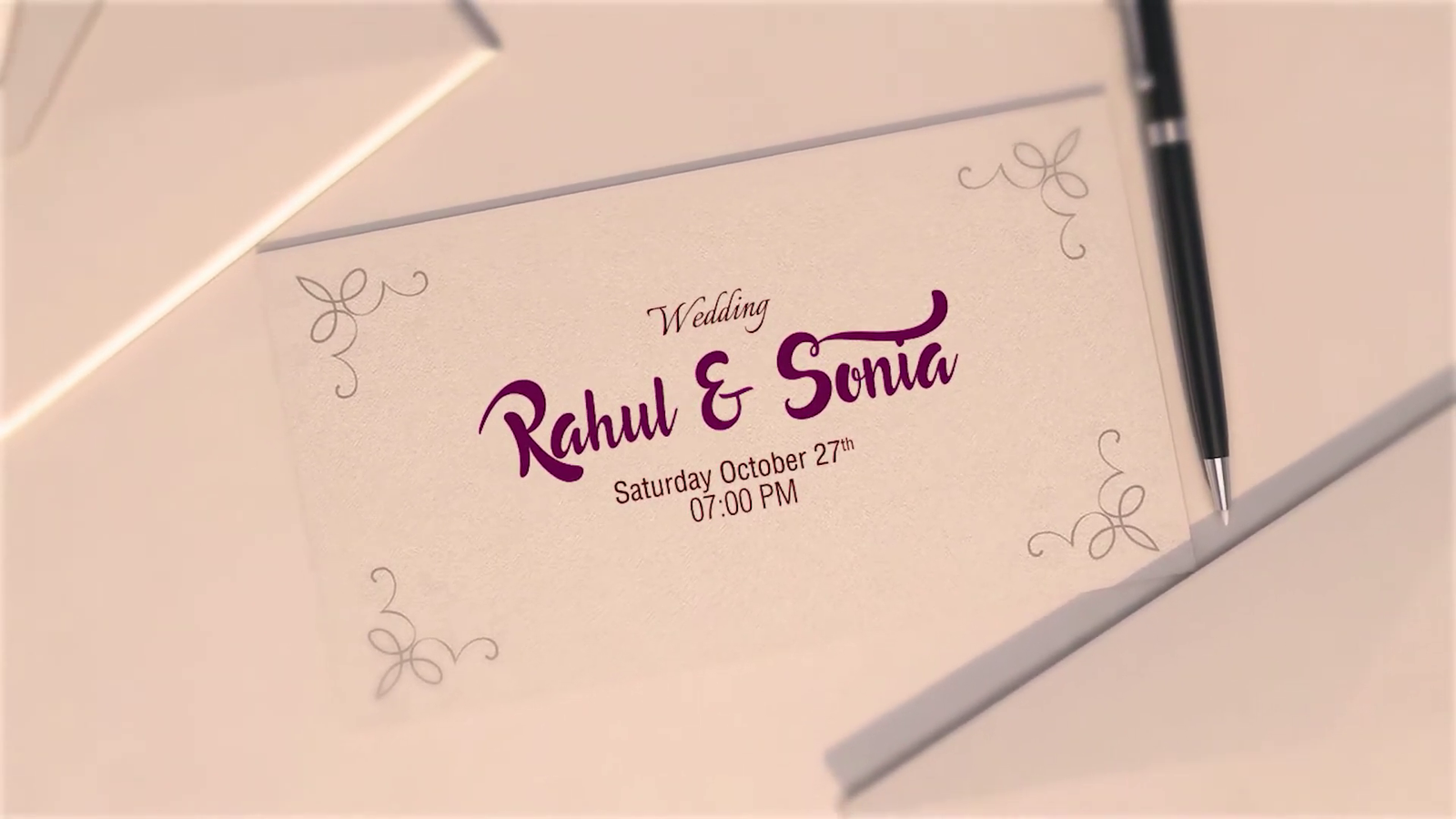 Wedding photography for invitation video designs